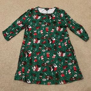 Christmas Puppy “ugly sweater” adult women Dress! Size L!